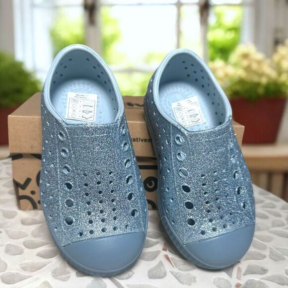Native Jefferson Bling Glitter Slip-On Sneaker Water & Play  Shoes Toddler Baby - Picture 3 of 8